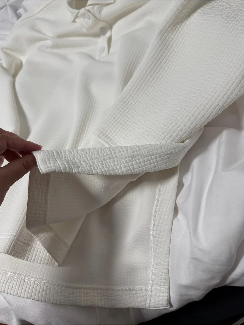 LULULEMON Textured Long-Sleeve Polo Shirt